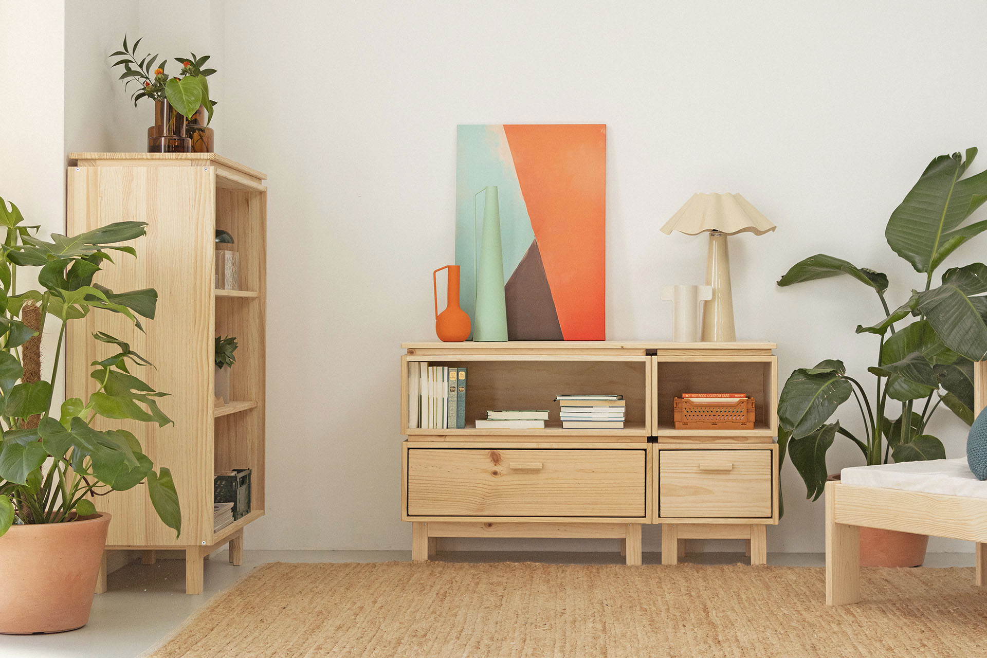 Imagen de ambiente 1 para:Mueble TV de madera natural